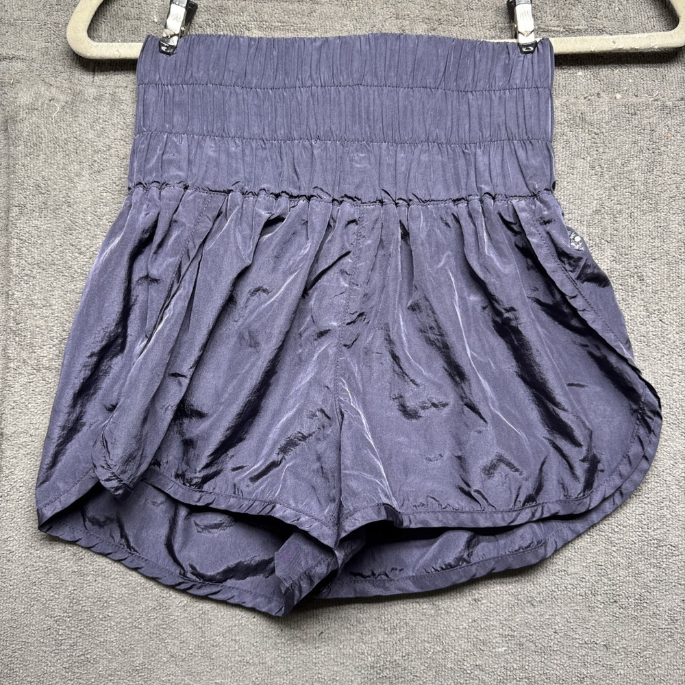 Free People Movement Purple Ruched Smocked Waist Shorts‎ XS Balletcore Gym